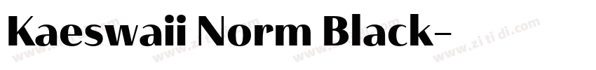 Kaeswaii Norm Black字体转换